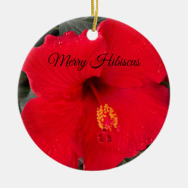 Red Hibiscus Ornament