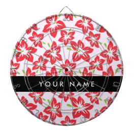 Red Hibiscus, Red Flowers, ditt namn Darttavla