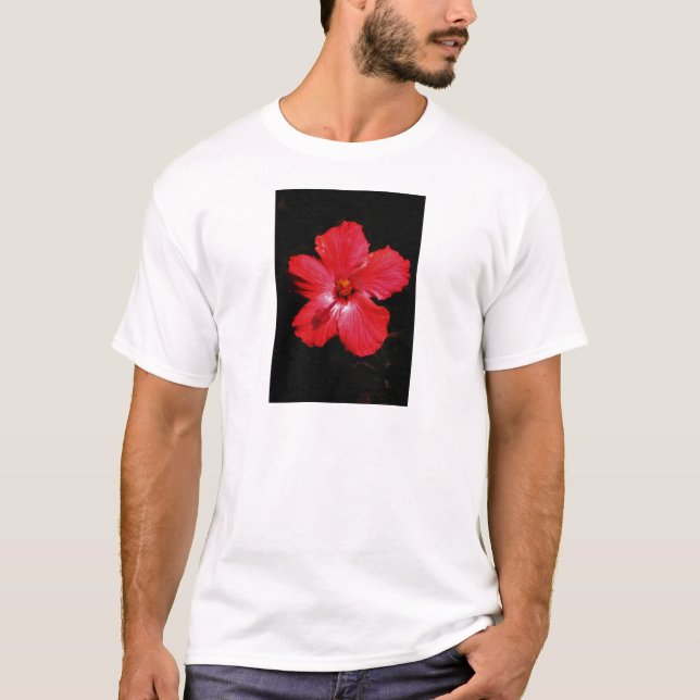 Red Hibiscus T Shirt (Framsida)