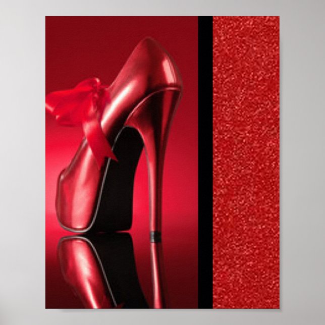 Red High Heel med Bow Poster (Framsidan)