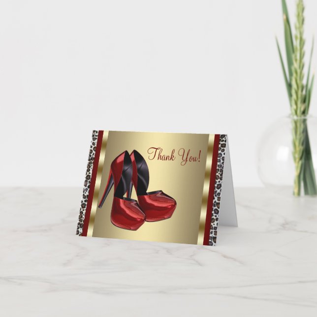 Red High Heel Shoe - tackkort (Framsida)