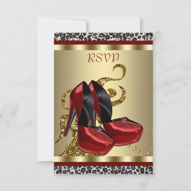 Red High Heel Shoes Leopard Sweet sixteen OSA (Framsida)