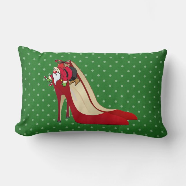 Red High Heel Shoes/Santa Elf/Dekorativ kudde (Framsida)