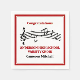 Red High School Choir Anpassningsbar Party Pappersservett