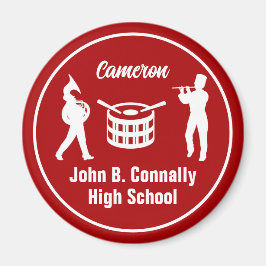 Red High School Marching Band Personlig Magnet