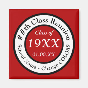 Red High School Reunion Souvenir Ideas, alla FÄRG Magnet