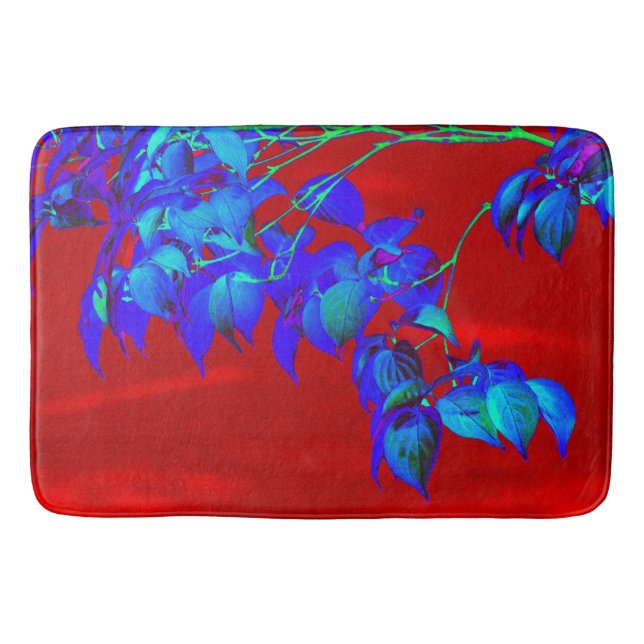 Red Himlar Blue Löv Bath Mat Badrumsmatta (Framsidan)