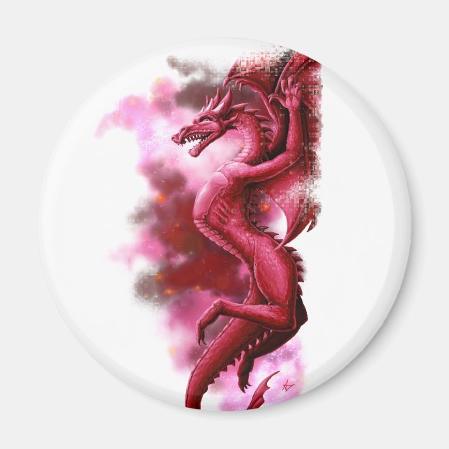 Red Himlar på morgonen Magnet (Framsidan)