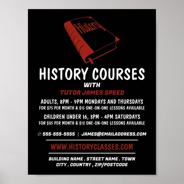 Red History Bok, History Courtising Advertising Poster (Framsidan)