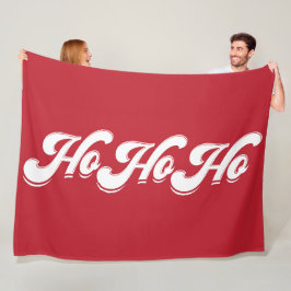 Red Ho Ho Ho jul Fleece Blanket
