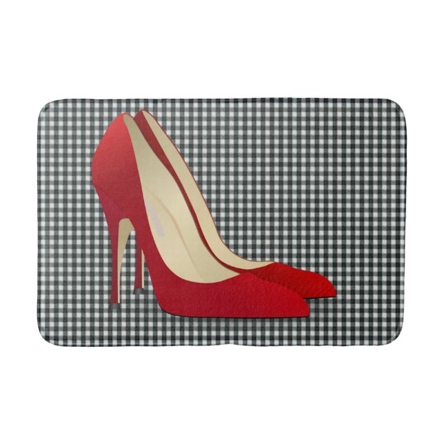 RED HÖGKLACKARS BATH MAT BADRUMSMATTA (Framsidan)