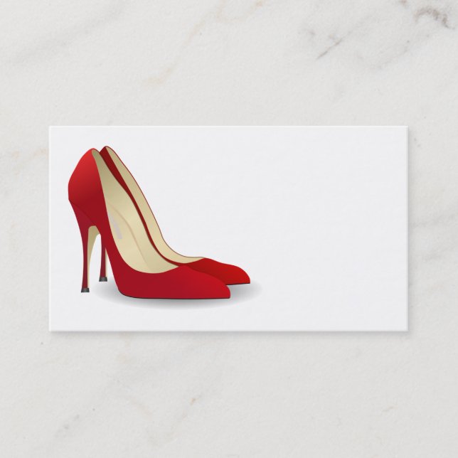 RED HÖGKLACKARS SHOES-AFFÄRSKORT VISITKORT (Framsida)