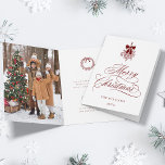 Red Holly Berry Bouquet Romantic-julfoto Helgkort<br><div class="desc">Den här julfotovecket har elegant och romantisk,  snabb kalligrafiklämtning med en vinter-berusbukett och ett foto inuti. Om du vill ha en mer avancerad anpassning av den här designen klickar du på BLUE DESIGN VERKTYG ovan!</div>