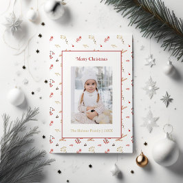 Red Holly Berry Holiday Greetings Card Julkort