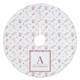 Red Holly Berry Julgran Skirt Julgransmatta Fleece