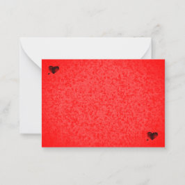 Red Honeycomb och Hearts Note Cards Anteckningskort