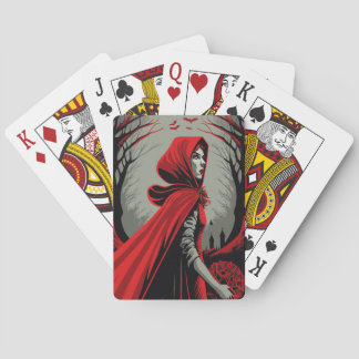 Red Hoody varg Girl Casinokort