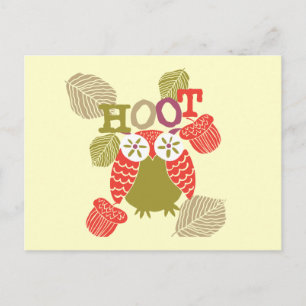 Red Hoot Uggla Vykort