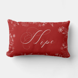 Red HOPE Julpillow Lumbarkudde