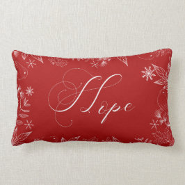Red HOPE Julpillow Lumbarkudde