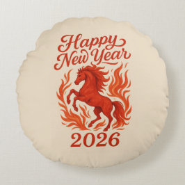 Red Horse 2026 Rund Kudde