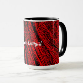 Red Horse Mane Abstrakt Coffee Mugg