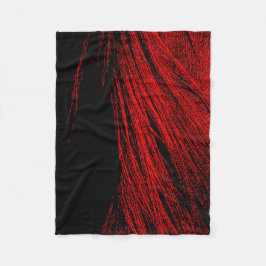 Red Horse Mane Abstrakt Fleece Blanket