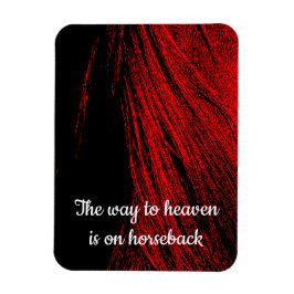 Red Horse Mane Abstrakt Flexible Magnet