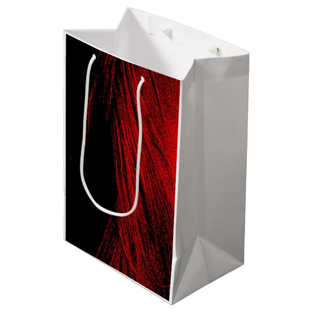 Red Horse Mane Abstrakt Gift Bag (Framsidan Vinklad)