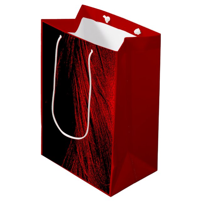 Red Horse Mane Abstrakt Gift Bag (Framsidan Vinklad)