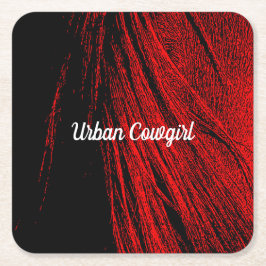 Red Horse Mane Abstrakt Papper Underlägg