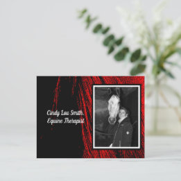 Red Horse Mane Abstrakt Photo Postcard Vykort