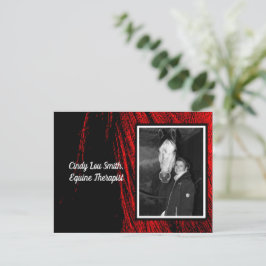 Red Horse Mane Abstrakt Photo Postcard Vykort