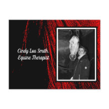 Red Horse Mane Abstrakt Photo Postcard