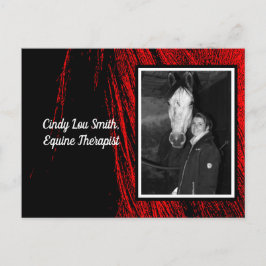 Red Horse Mane Abstrakt Photo Postcard Vykort