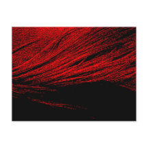 Red Horse Mane Abstrakt Postcard