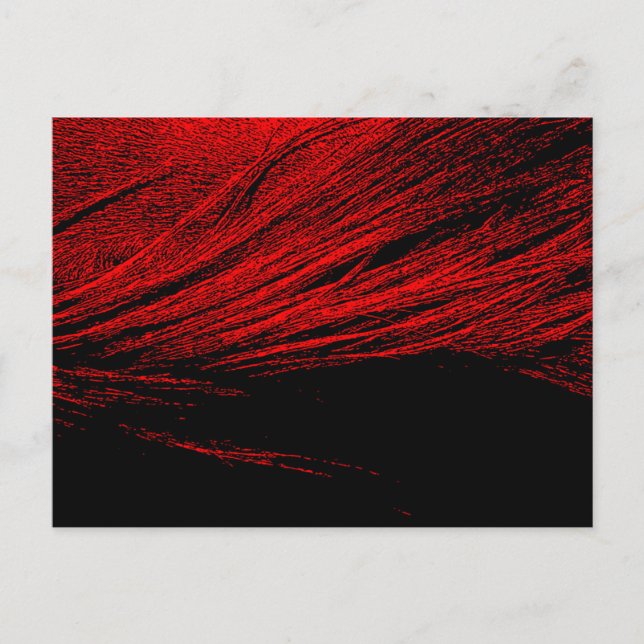 Red Horse Mane Abstrakt Postcard Vykort (Framsida)