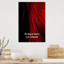 Red Horse Mane Abstrakt Poster