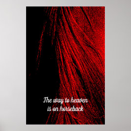 Red Horse Mane Abstrakt Poster
