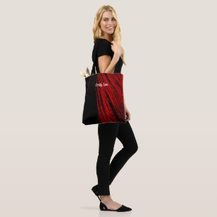 Red Horse Mane Abstrakt Quote Tote Bag Tygkasse