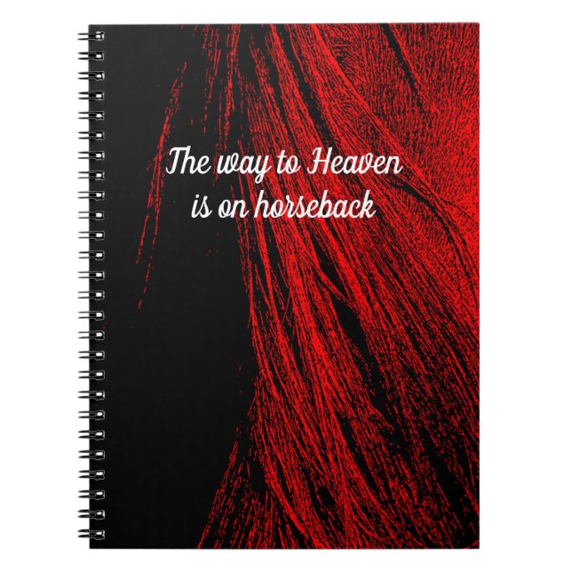 Red Horse Mane Abstrakt Spiral bärbar dator Anteckningsbok (Framsidan)