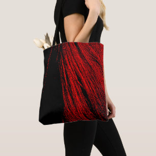 Red Horse Mane Abstrakt Tote Bag Tygkasse