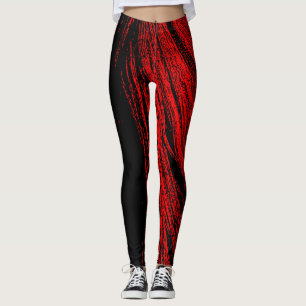 Red Horse Mane Abstrakt Women's Leggings
