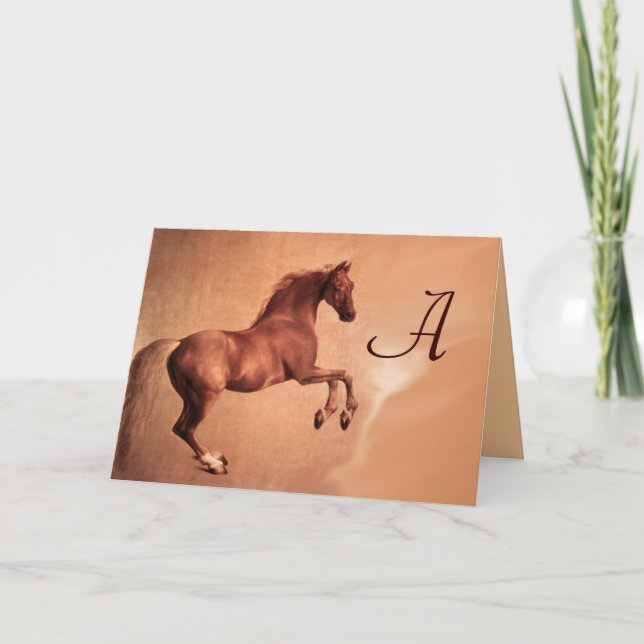 RED HORSE MONOGRAM ANTECKNINGSKORT (Framsida)