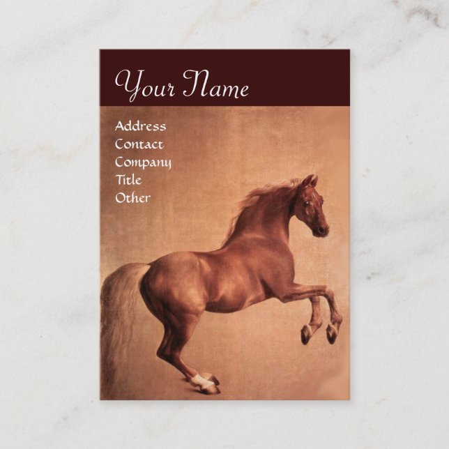 RED HORSE Monogram Visitkort (Framsida)