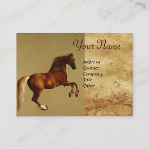 RED HORSE Parchment Monogram Visitkort