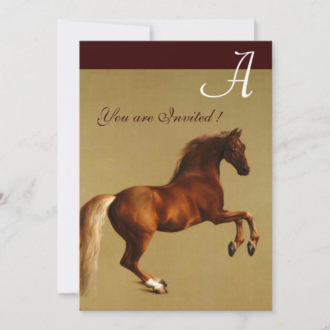 RED HORSE Party Felt papper Inbjudningar (Framsida)