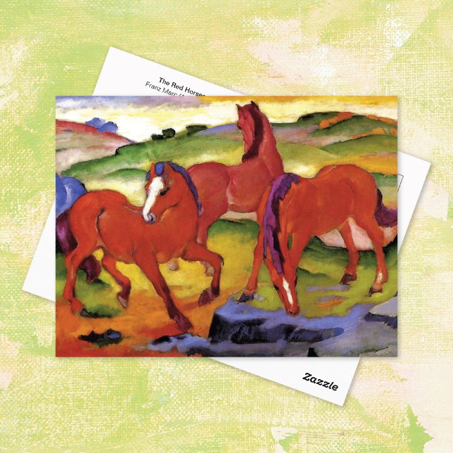 Red Horses Franz Marc Vykort (Skapare uppladdad)