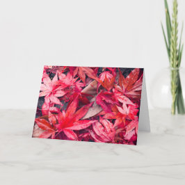 Red Höst löv Helgkort