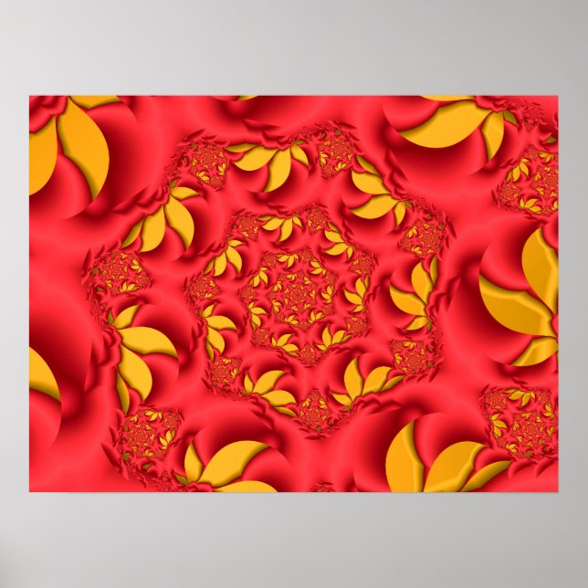 Red Höst löv Poster (Framsidan)